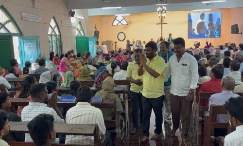  సియస్ఐ చర్చ్ లో ప్రత్యేక ప్రార్థన లో ఛైర్మన్ అభ్యర్థి శ్రీరామ్ కుమార్ 
