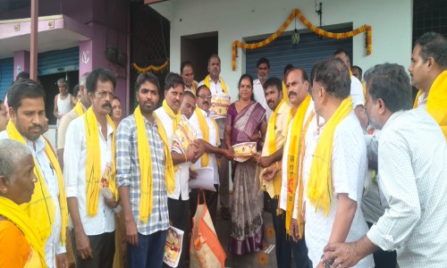 వార్డు అభివృద్ధి కోసం అంకితభావంతో పనిచేస్తా 48 వ వార్డు కూటమి అభ్యర్థి కె.వి నాగరాజు స్వస్త్రం