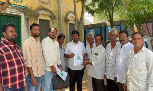 శ్రీవేంకటేశ్వర స్వామి ఆలయ శంకుస్థాపనకు హాజరుకండి - తెలుగు యువత రాష్ట్ర అధ్యక్షుడు శ్రీరామ్ చినబాబుకి ఆహ్వానం