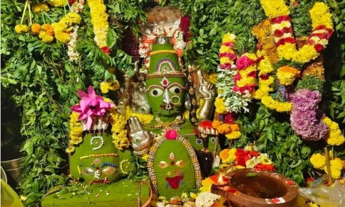 వేపాకు అలంకారంలో శ్రీ విరూపాక్షి మారెమ్మ దర్శనం